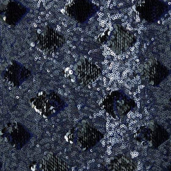 ZARA NAVY BLUE FULLY LINED SEQUIN DRESS - Picture 4 of 6